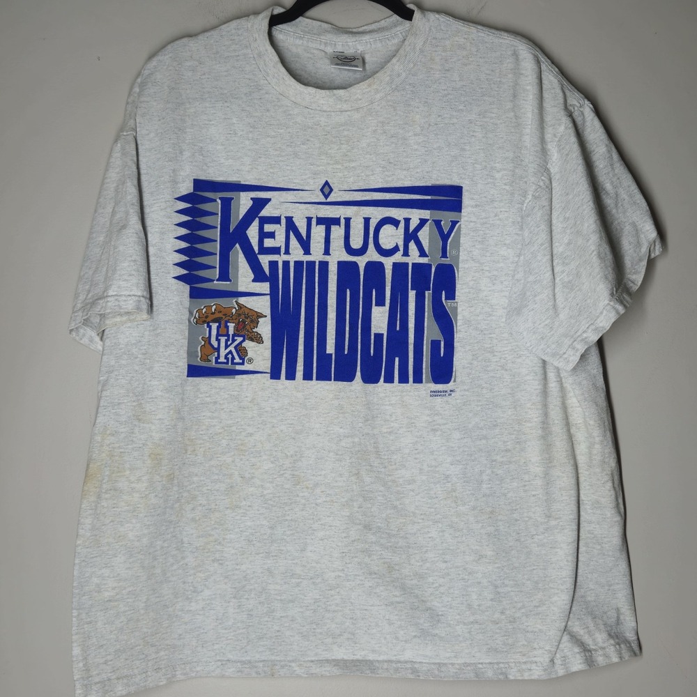 Vintage Kentucky Wildcats Shirt Mens  XL Gray 90s Basketball College NCAA